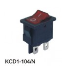Переключатель KCD1-104/N 220v красный (SC-778)