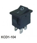 Переключатель KCD1-104/4p черный (SC-778)