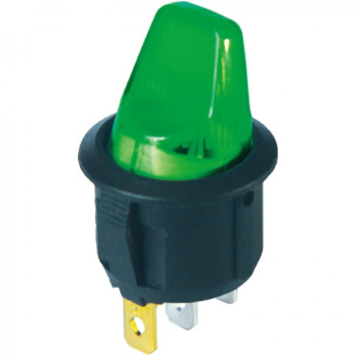 Переключатель KCD1-201/CBN 220V зеленый