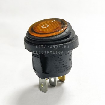 Переключатель KCD1-201/3PN FS 220v желтый