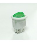 Переключатель KCD1-224/4PN 220v Белый-Зеленый