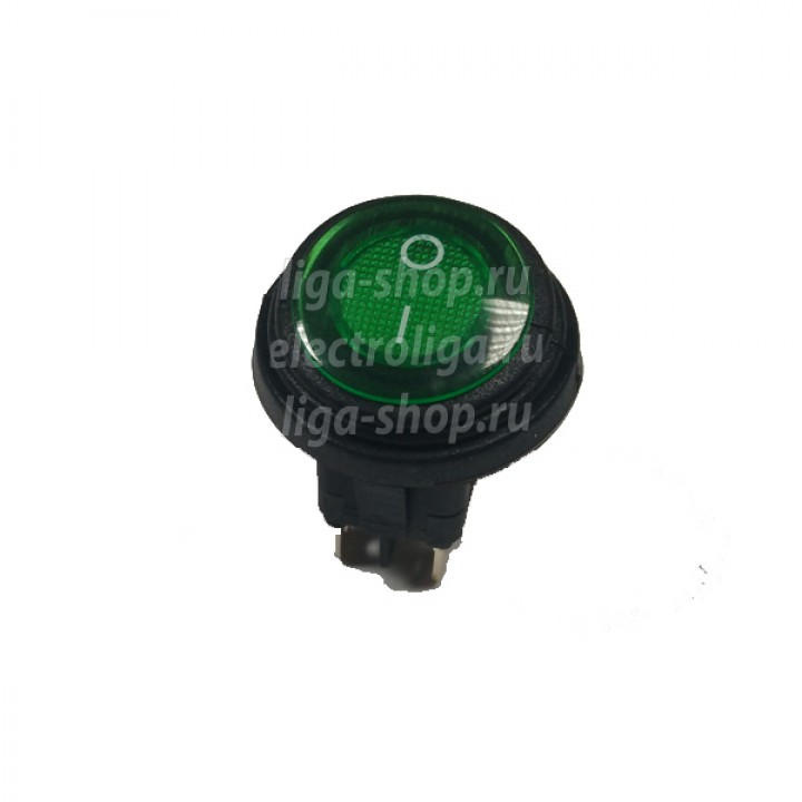 Переключатель KCD1-224/4PN FS 220v синий