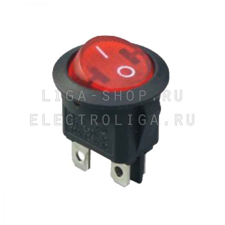 Переключатель KCD1-224/N 12v Красный