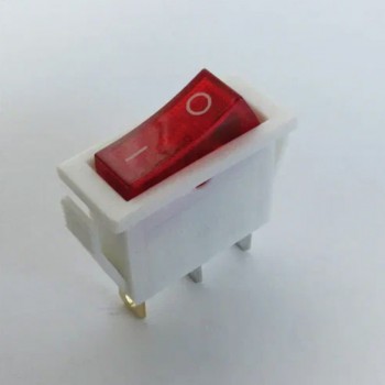 Переключатель KCD3-101/N 220V Белый-Красный