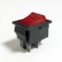Переключатель KCD4-101/4PN 220V красный без разметки