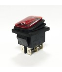 Переключатель KCD4-101/6PN FS красный