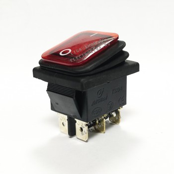 Переключатель KCD4-101/6PN FS красный