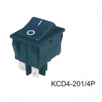 Переключатель KCD4-201/4PV (ON)-OFF Черный
