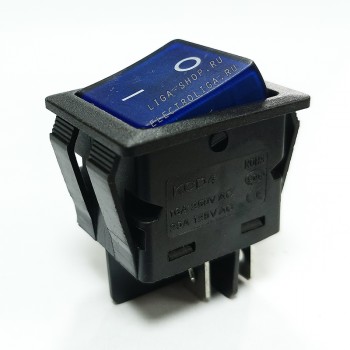 Переключатель KCD4-201/4PN FS Синий