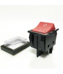 Переключатель KCD4-201/4P Красный c колпачком