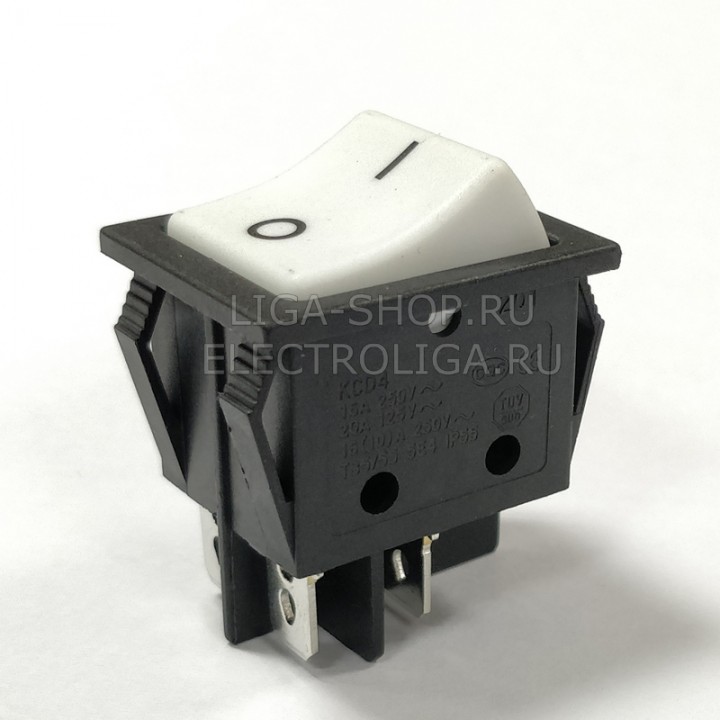 Переключатель KCD4-201/4PV (ON)-OFF белый