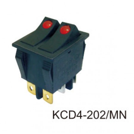 Переключатель KCD4-202/MN 12v Красный