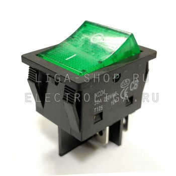 Переключатель KCD4-30A/N 30A зеленый