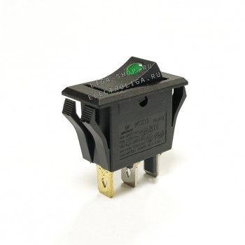 Переключатель KCD6-101/MN 12V Зеленый
