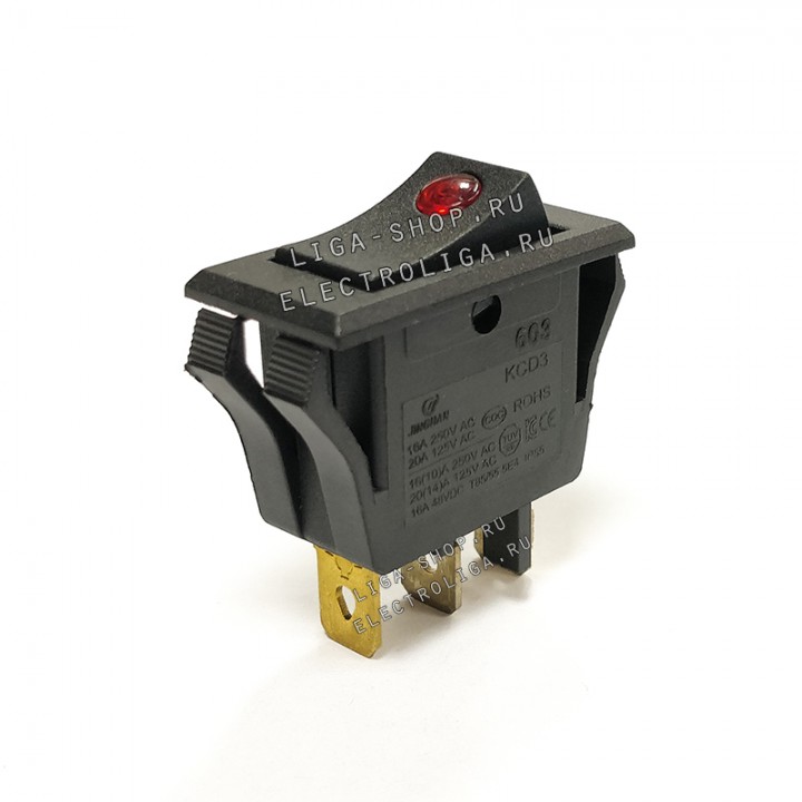Переключатель KCD6-101/MN 12V Красный