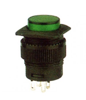Кнопка R16-504/AD зеленый с фиксацией без/диода