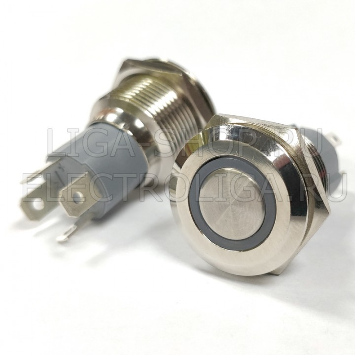 Кнопка Антивандальная A19-C1 1NO(TYPE D) 12-24v NL Красный