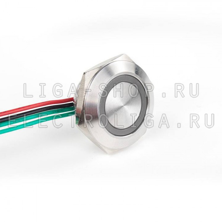 Кнопка Антивандальная A22-US 12-24v NL Красный c проводом