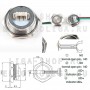 Кнопка Антивандальная A22-US 12-24v NL Красный c проводом
