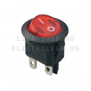 Переключатель KCD1-224/4PN 220v красный